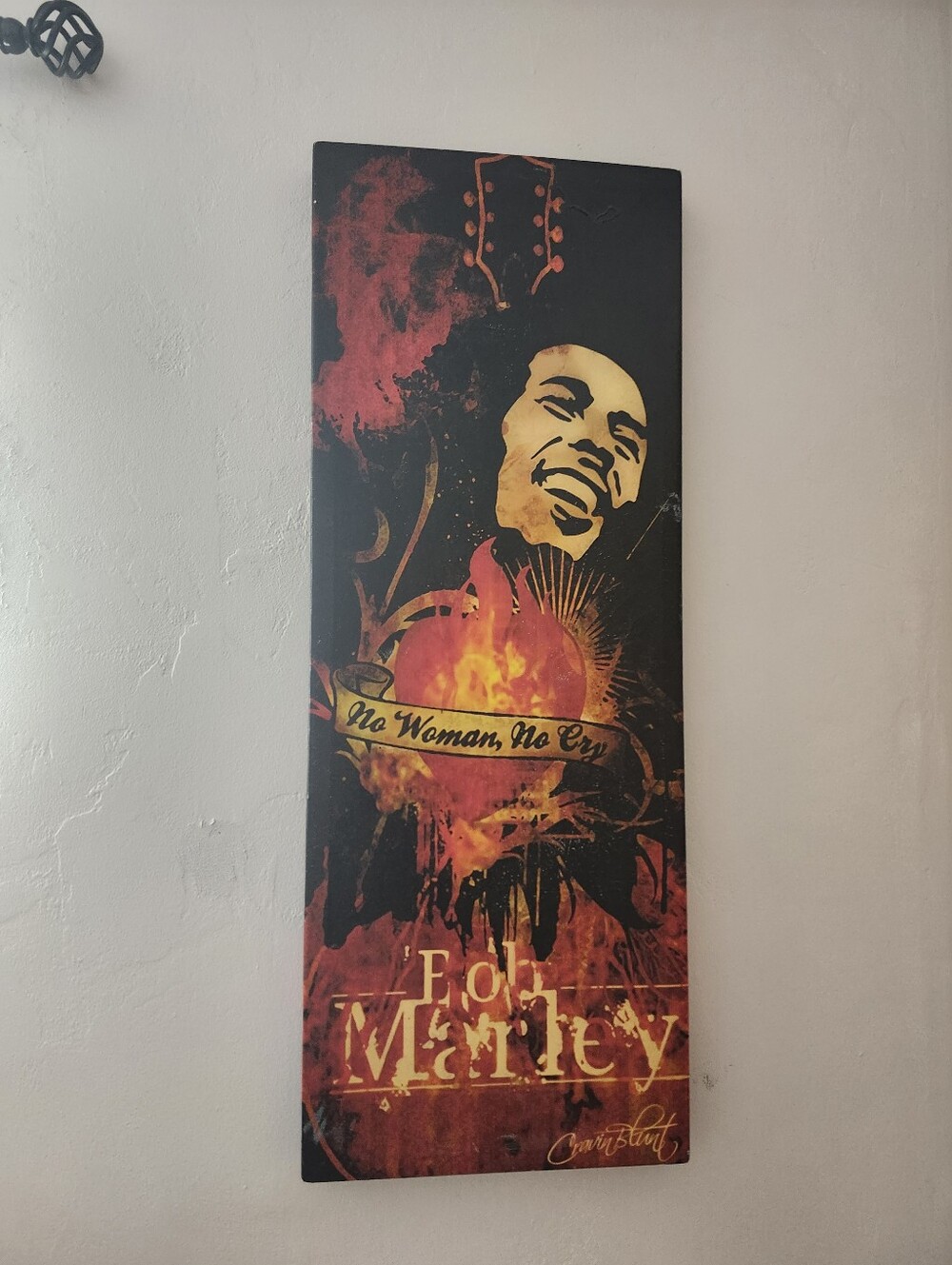 Vintage Bob Marley 'No Woman No Cry' Wall Art - Red, Black, Yellow